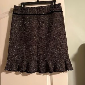 Tracy Evans straight skirt with ruffled hem